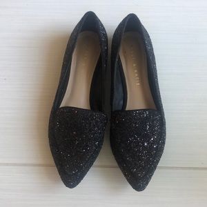 NWB Kelly & Katie Cigola Black Sequin Flats